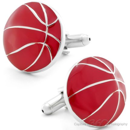 Brown Basketball Cufflinks