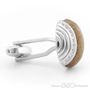 Brown Diamond Rounds Cufflinks