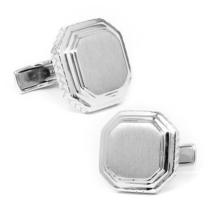 Brushed Silver Opus Cufflinks