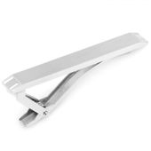 Brushed Stainless Steel Tie Clip-CLI-OB-BRSH-TC