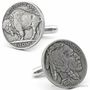 Buffalo Nickel Coin Cufflinks, Authentic Historic United States Coin
