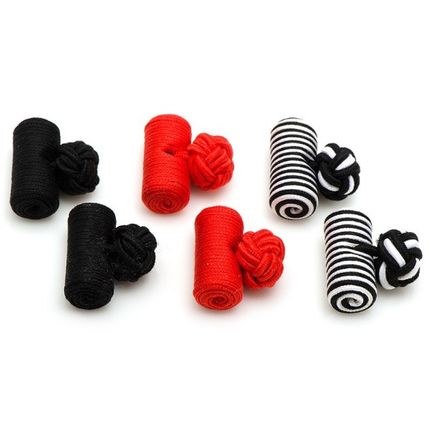 Bulldogs Silk Barrel Knot Cufflinks