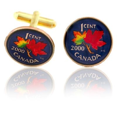Canadian Penny Coin Cuff Links