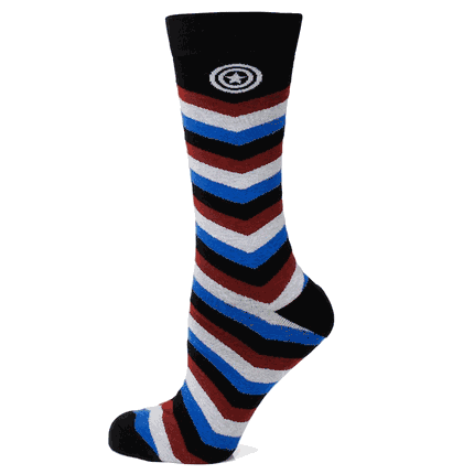 Captain America Chevron Stripe Men's Socks