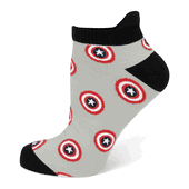 Captain America Gray Ankle Socks