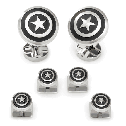Captain America Shield Stainless Steel Stud Set