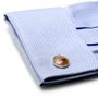 Caramel Cat's Eye Checker Cufflinks