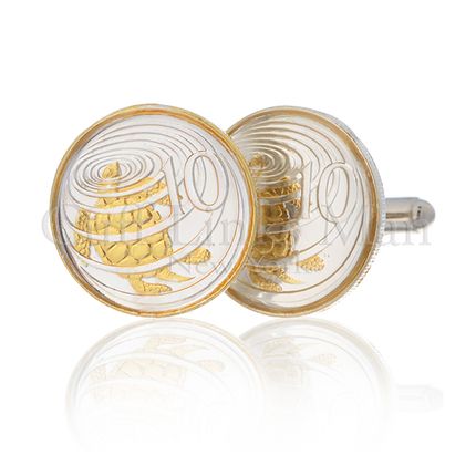 Cayman Islands 10-Cent Turtle Cufflinks