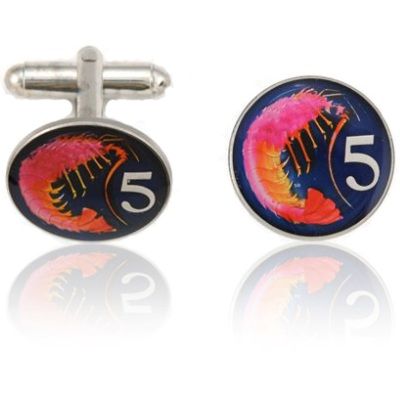 Caymanian Lobster Coin Cuff Links