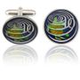 Caymanian Sea Turtle Coin Cuff Links