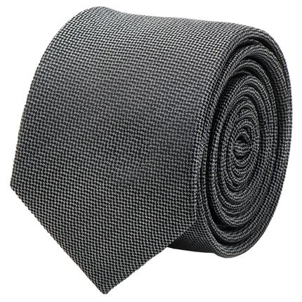Charcoal Silk Skinny Tie