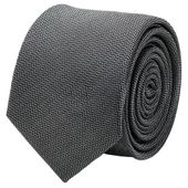 Charcoal Silk Skinny Tie