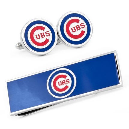 Chicago Cubs Cufflinks And Money Clip Gift Set