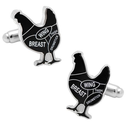 Chicken Butcher Cuts Cufflinks