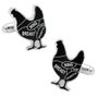 Chicken Butcher Cuts Cufflinks