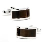 Chocolate Cats Eye Bridged Cufflinks