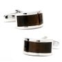 Chocolate Cats Eye Bridged Cufflinks