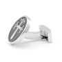 Classic Black Cross Paint Cufflinks