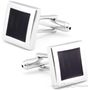 Classic Black Enamel Square Cufflinks