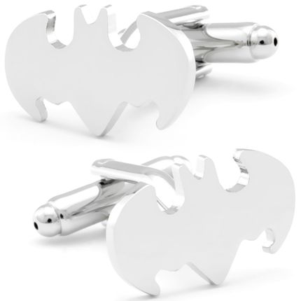 Classic Silver Batman Cufflinks