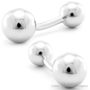 Classic Silver Double Cufflinks