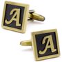 Classic Yellow Letter A Cufflinks
