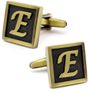 Classic Yellow Letter E Cufflinks