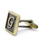 Classic Yellow Letter G Cufflinks