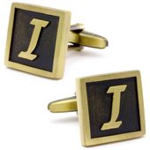 Classic Yellow Letter I Cufflinks