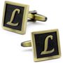 Classic Yellow Letter L Cufflinks