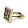 Classic Yellow Letter N Cufflinks