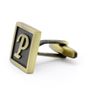 Classic Yellow Letter P Cufflinks