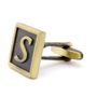 Classic Yellow Letter S Cufflinks