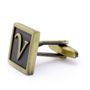 Classic Yellow Letter V Cufflinks