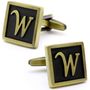 Classic Yellow Letter W Cufflinks