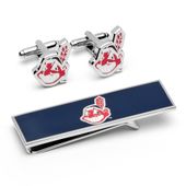 Cleveland Indians Cufflinks And Money Clip Gift Set
