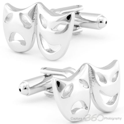 Comedy/Tragedy Masks Cufflinks