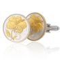 Cook Islands 5-Cent Hibiscus Cufflinks