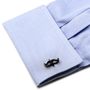 Cool Cut Black Moustache Cufflinks-CLI-CC-MST-BK