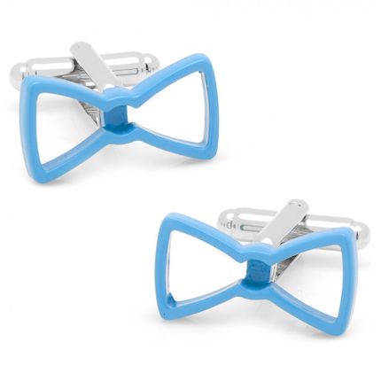 Cool Cut Blue Bow Tie Cufflinks-CLI-CC-BWT-BL