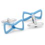 Cool Cut Blue Bow Tie Cufflinks-CLI-CC-BWT-BL