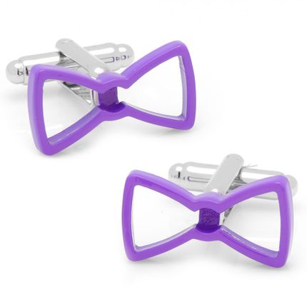 Cool Cut Purple Bow Tie Cufflinks-CLI-CC-BWT-PRP