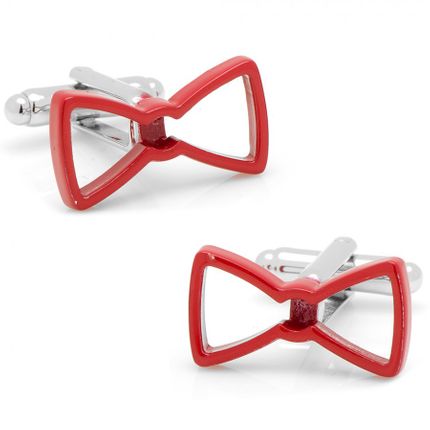 Cool Cut Red Bow Tie Cufflinks-CLI-CC-BWT-RD