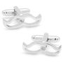 Cool Cut Silver Moustache Cufflinks-CLI-CC-MST-SL