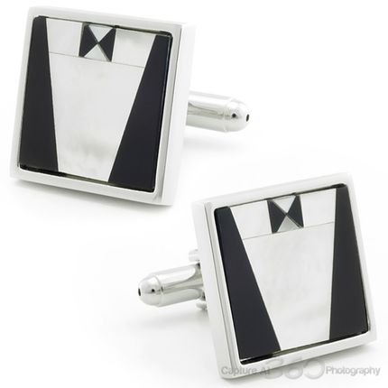 Criss Cross Shell Cufflinks