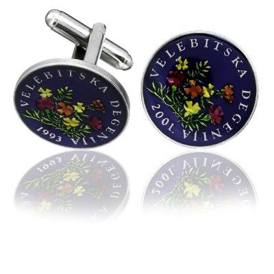 Croatian 2001 Coin Cuff Links