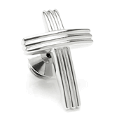 Cross Stainless Steel Lapel Pin