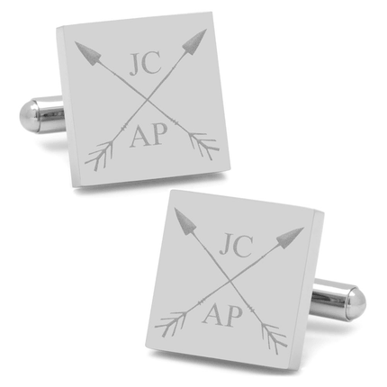 Crossed Arrows Engravable Cufflinks