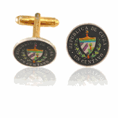 Cuban Crest Coin Cuff Links
