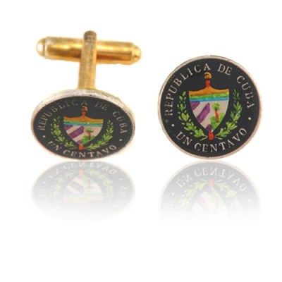Cuban Crest Coin Cuff Links
